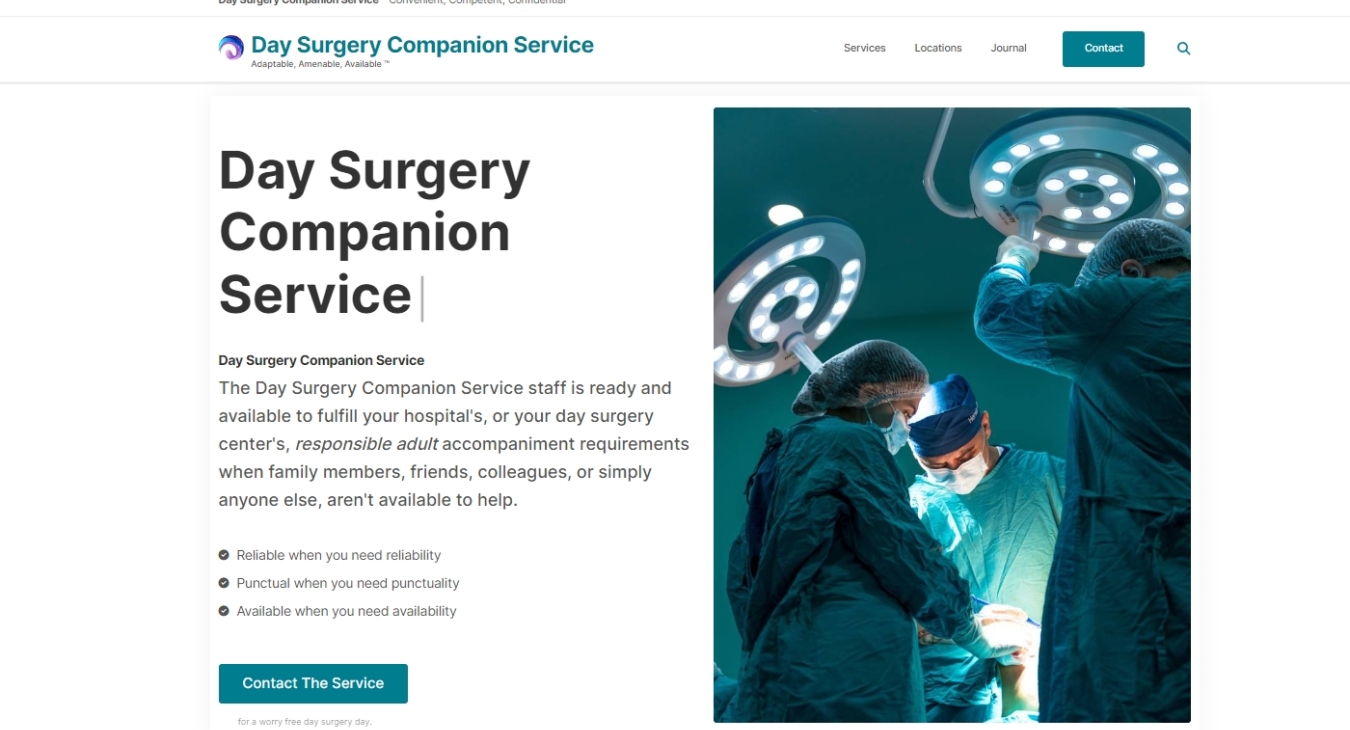 Day Surgery Companion Service - www.daysurgerycompanionservice.com